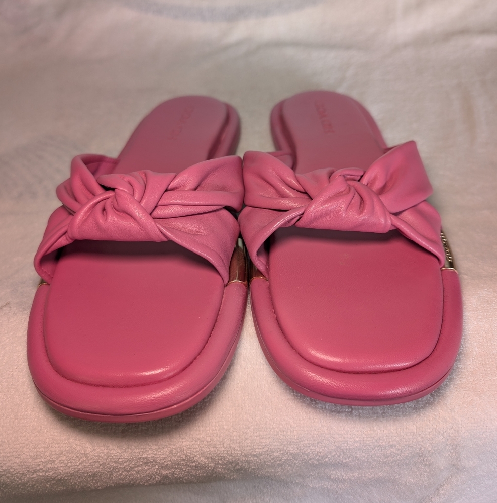 New Coach Brooklyn Leather Sandals with Twist Knot in Size 11 - Picture 3 of 6